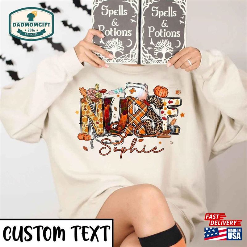 Nurse Fall Sweatshirt Personalized Registered Classic Unisex