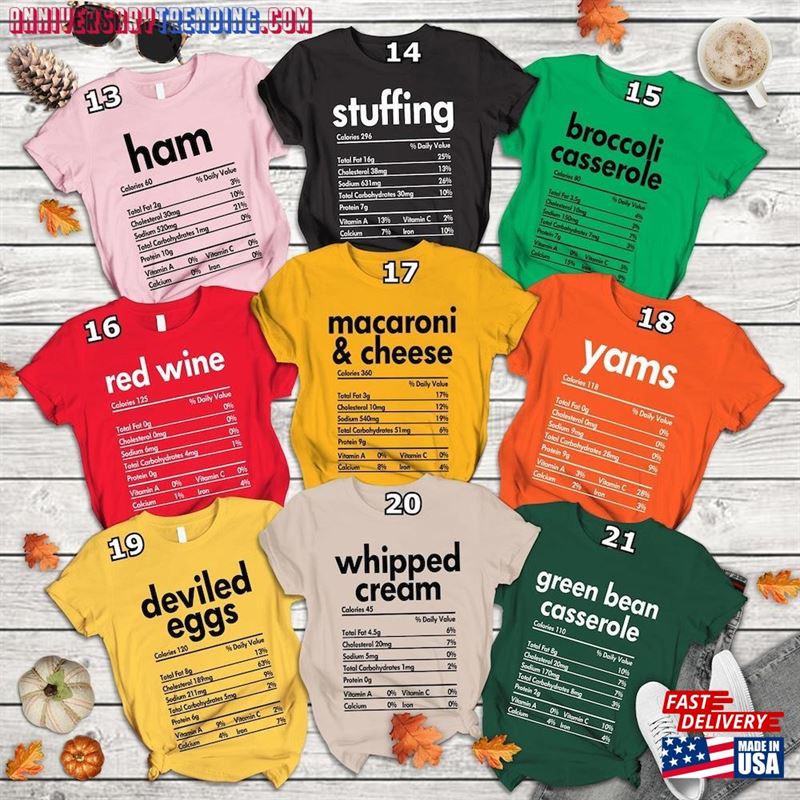 Nutrition Facts Shirt Sweatshirt T-Shirt