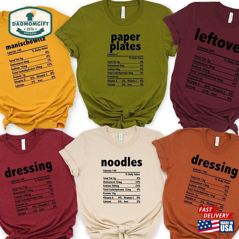 Nutrition Thanksgiving Dressing Shirt T-Shirt Hoodie