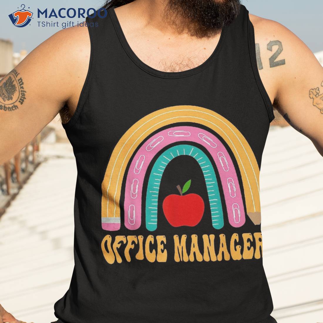 Office Manager Rainbow Pencil Back To School Appreciation Shirt Office Manager Rainbow Pencil Back To School Appreciation Shirt