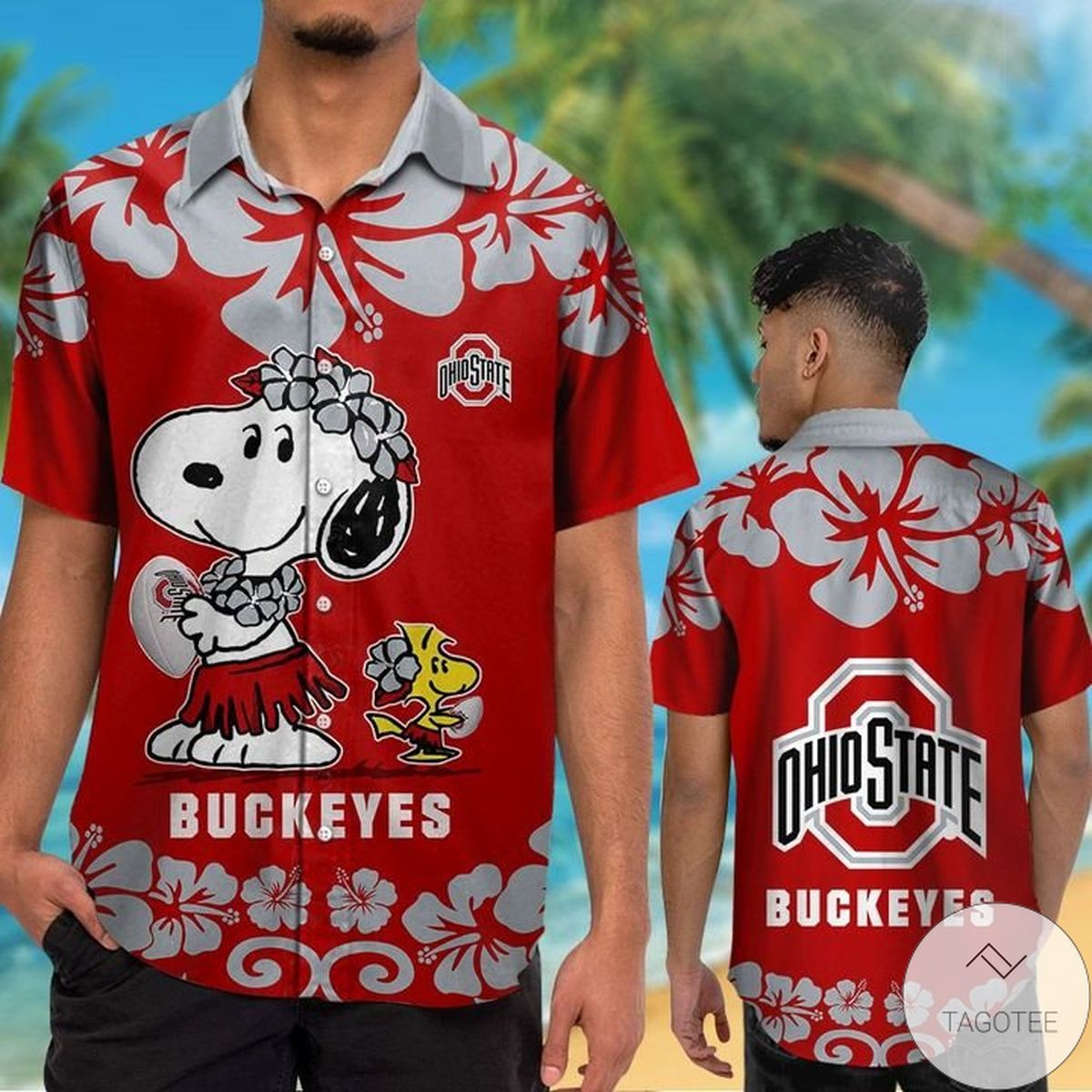 Ohio State Buckeyes & Snoopy Hawaiian Shirt