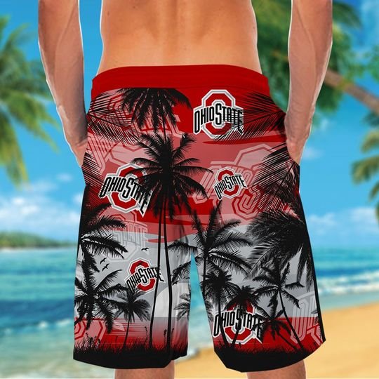 Ohio State Buckeyes Tropical Hawaiian Shirt Short