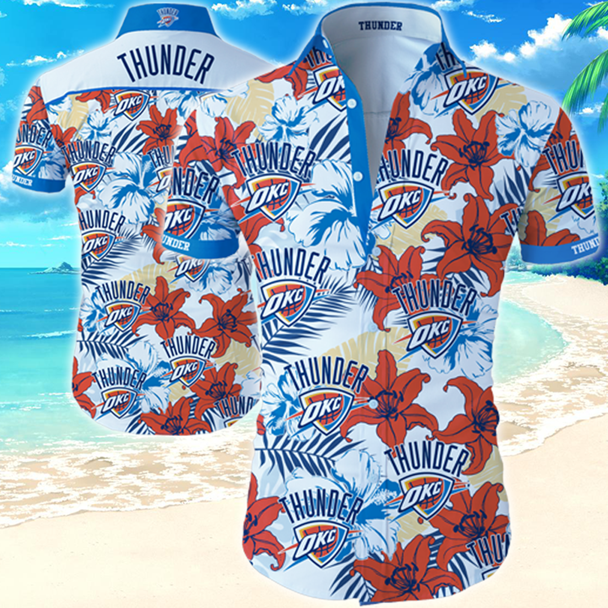 Oklahoma City Thunder Hawaiian Shirt Summer Button Up