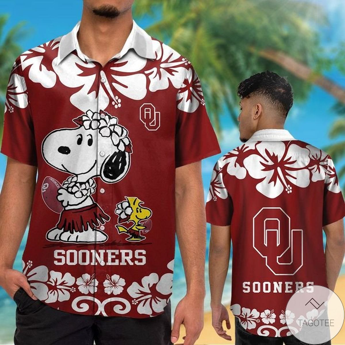 Oklahoma Sooners & Snoopy Hawaiian Shirt