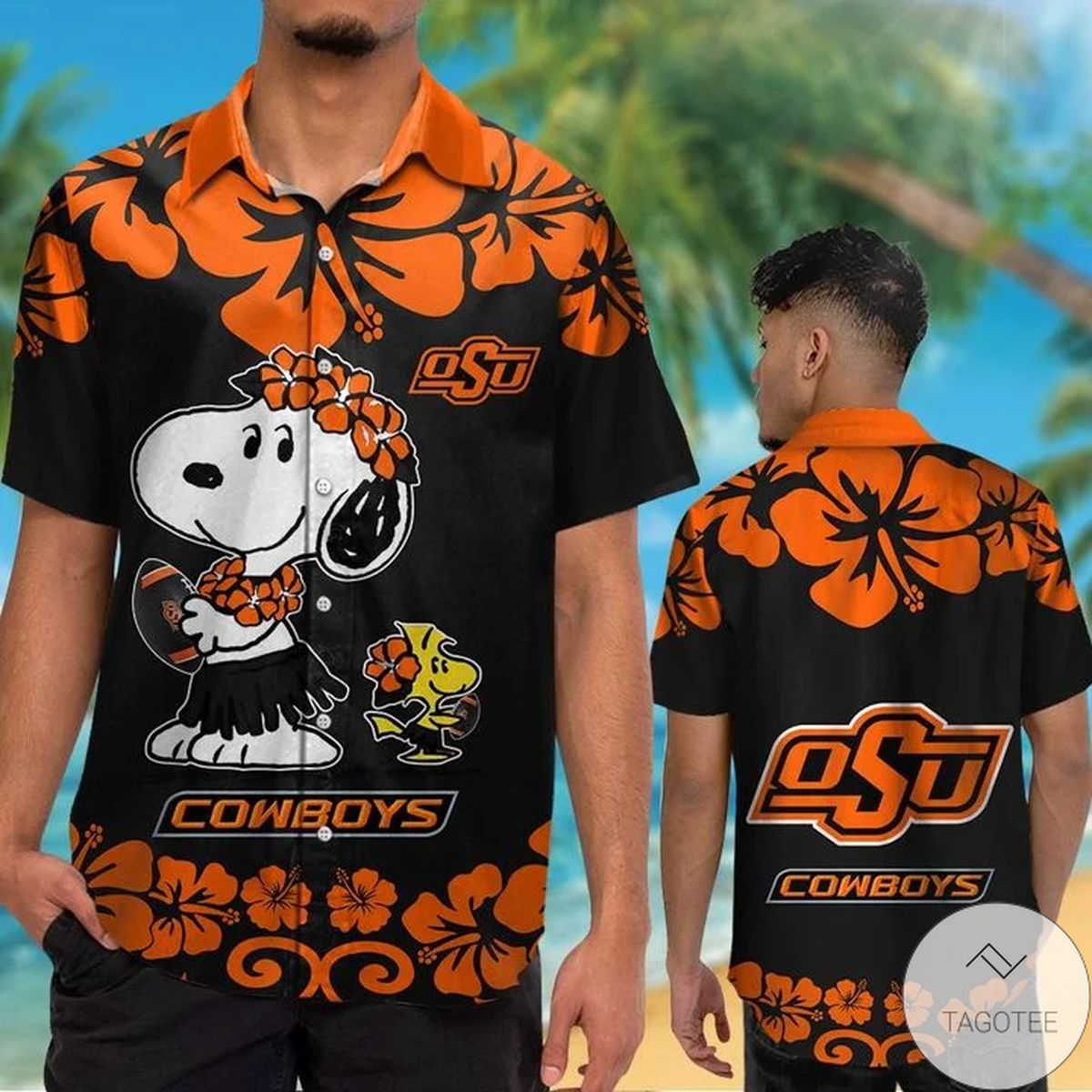 Oklahoma State Cowboys & Snoopy Hawaiian Shirt