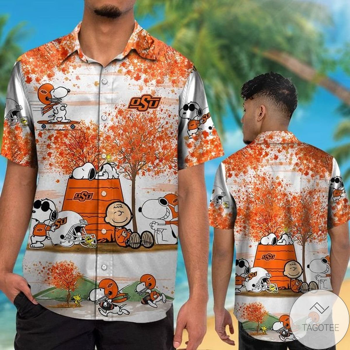 Oklahoma State Cowboys Snoopy Autumn Hawaiian Shirt