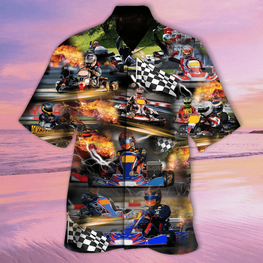 On A Karting Track Hawaiian Shirt