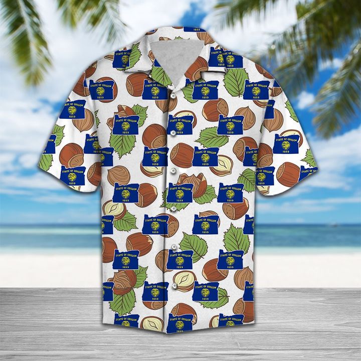 Oregon Hazelnut Hawaiian Shirt Summer Button Up