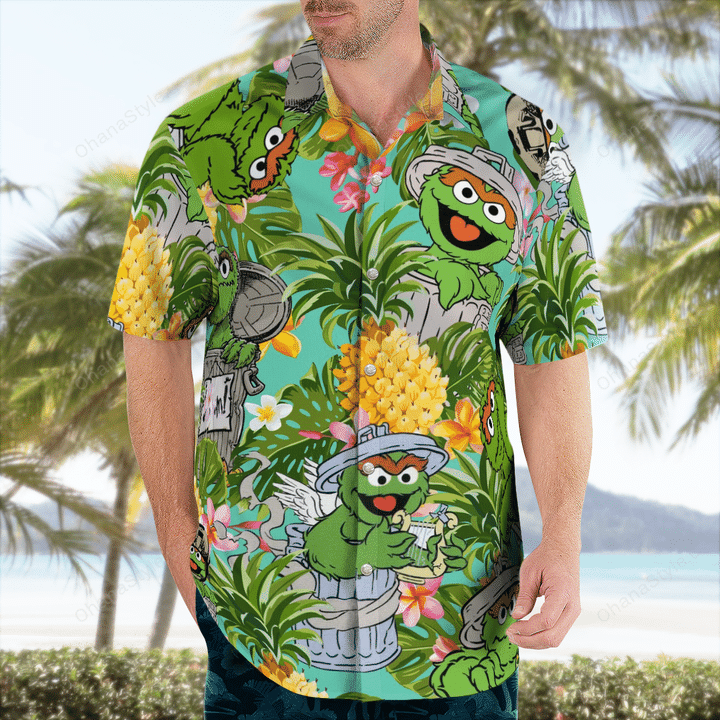 Oscar The Grouch Hawaiian Shirt