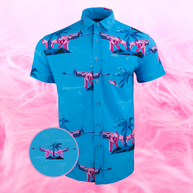 Palm Pink Shotgun Hawaiian Shirt