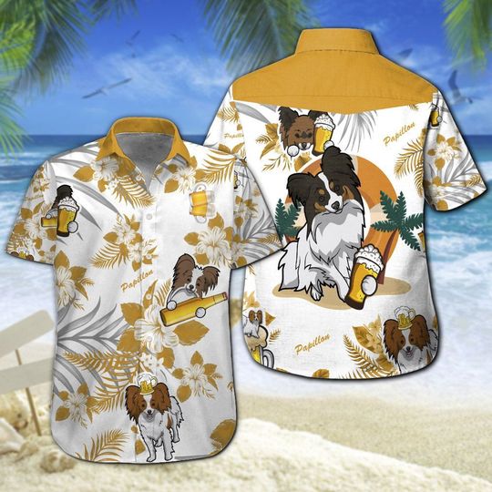 Papillon Beer Hawaiian Shirt Summer Button Up