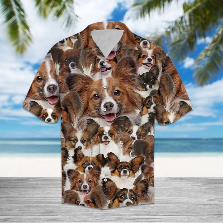 Papillon Hawaiian Shirt Summer Button Up