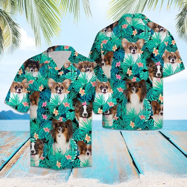 Papillon Tropical Hawaiian Shirt Summer Button Up