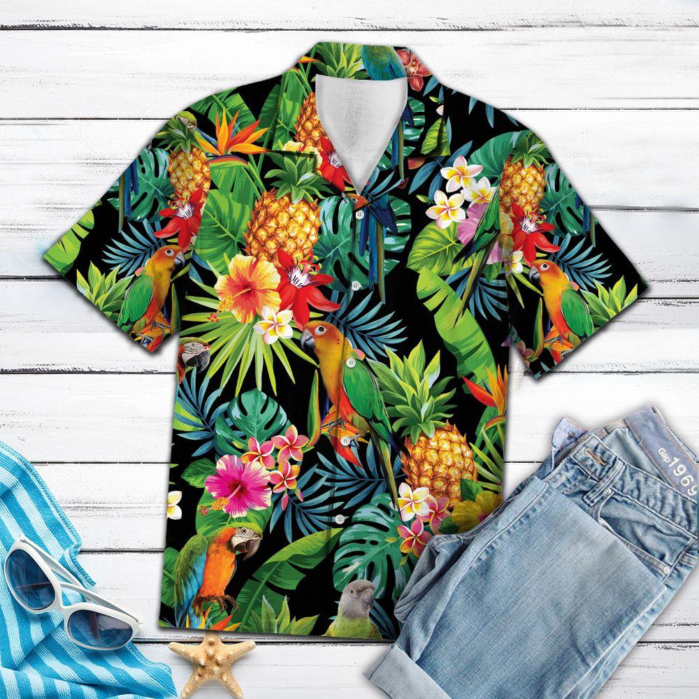 Parrot Tropical Hawaiian Shirt