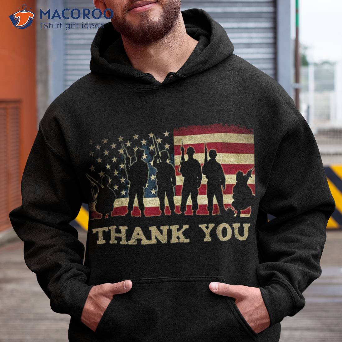 Patriotic Thank You Soldiers And Veterans American Flag Shirt