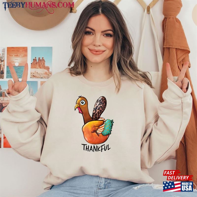 Peace Sign Turkey Sweatshirt Classic T-Shirt