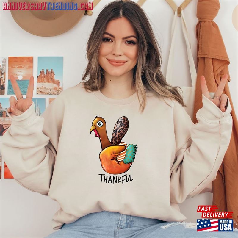 Peace Sign Turkey Sweatshirt T-Shirt