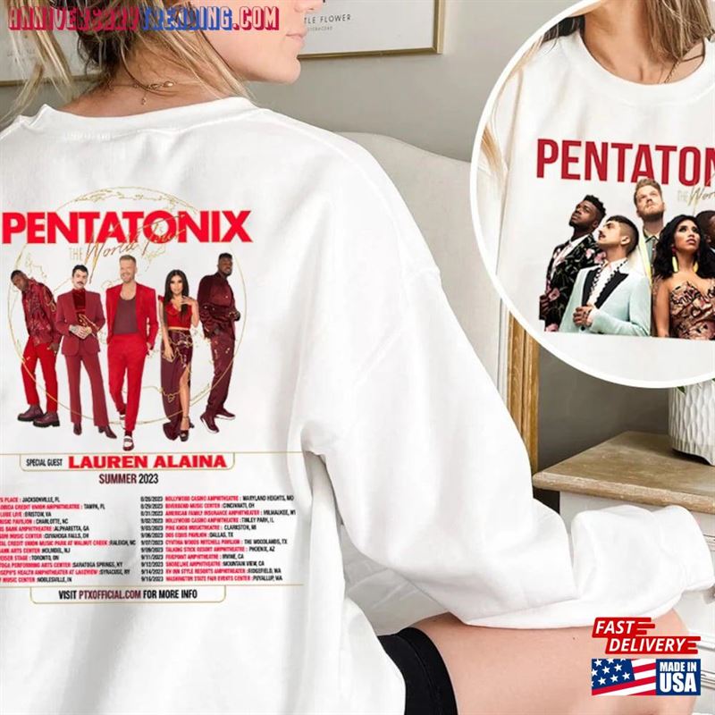 Pentatonix The World Tour 2023 T-Shirt Sweatshirt Concert Shirt Classic Hoodie