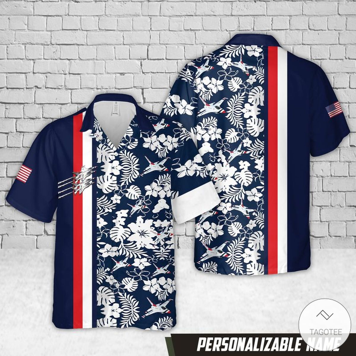 Personalized Air Force Thunderbirds Hawaiian Shirt