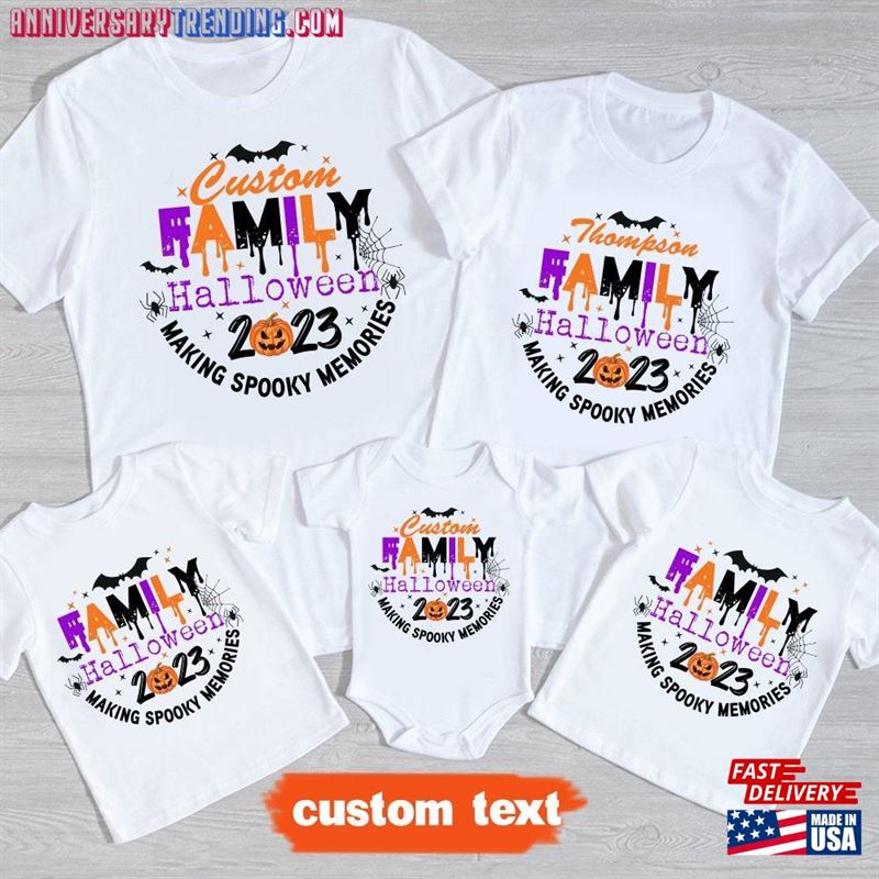 Personalized Family Halloween Making Spooky Memories Shirt Matching Shirts Custom Classic Hoodie