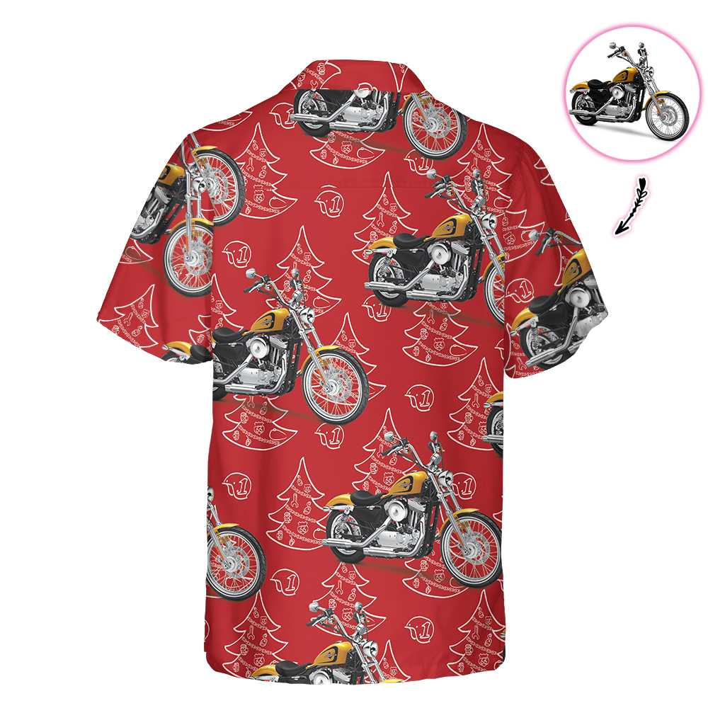 Personalized Motorcycle Christmas Custom Hawaiian Shirt