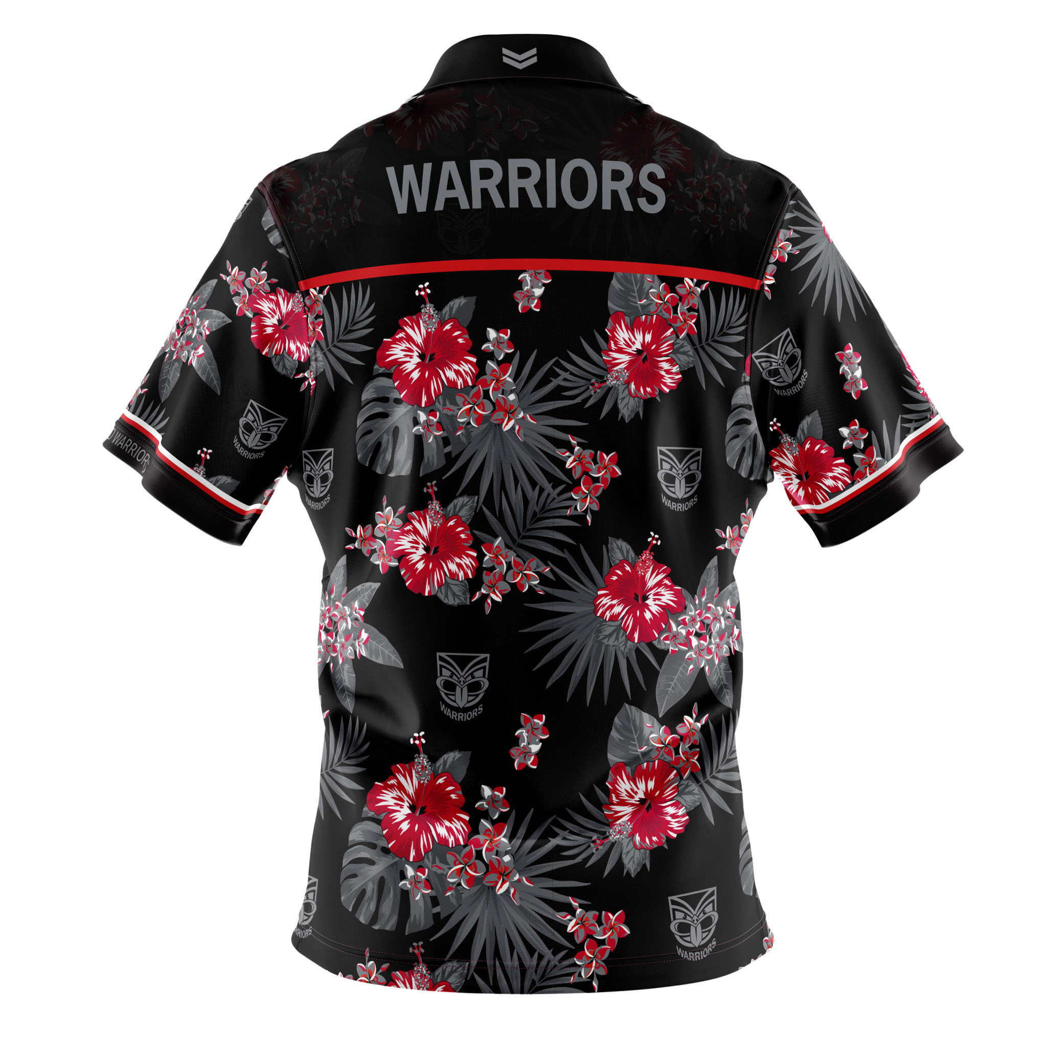 Personalized New Zealand Warriors Hibiscus Hawaiian Shirt