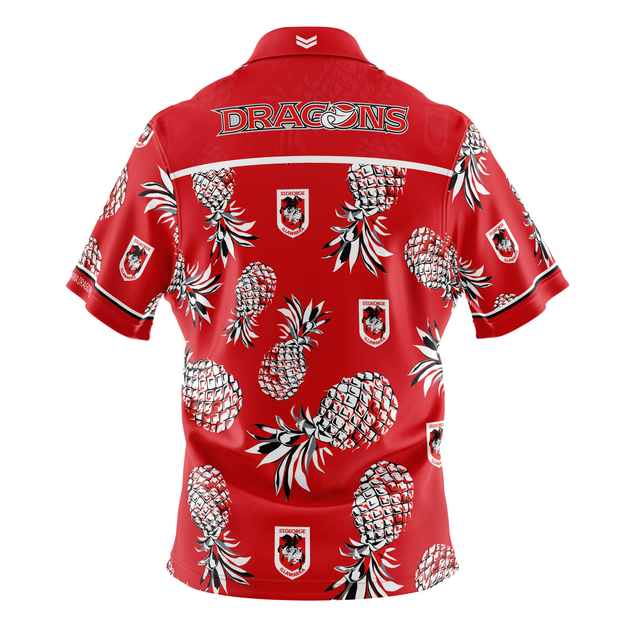 Personalized St. George Illawarra Dragons Pineapple Hawaiian Shirt