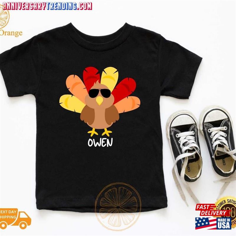 Personalized Turkey Shirt Boy Boys Thanksgiving Sweatshirt T-Shirt Personalized Turkey Shirt Boy Boys Thanksgiving Sweatshirt T-Shirt
