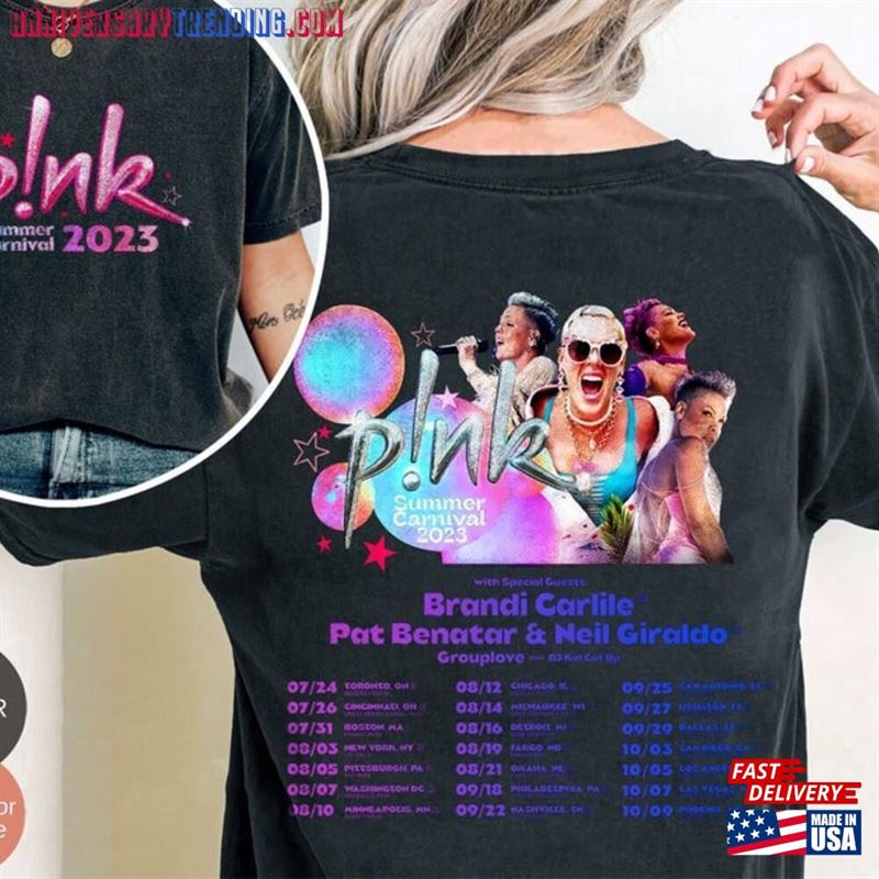 Pink Singer 2023 World Tour Shirt Get This Party Started Lovers Classic T-Shirt