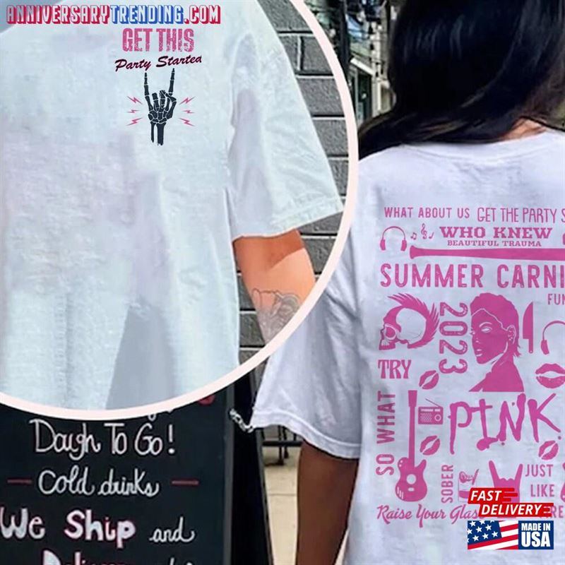 Pink Tour Get This Party Started Shirt Summer Carnival 2023 Music T-Shirt Classic