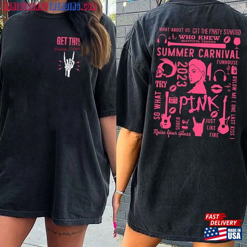 Pink Tour Get This Party Started Shirt Summer Carnival 2023 Music T-Shirt Classic