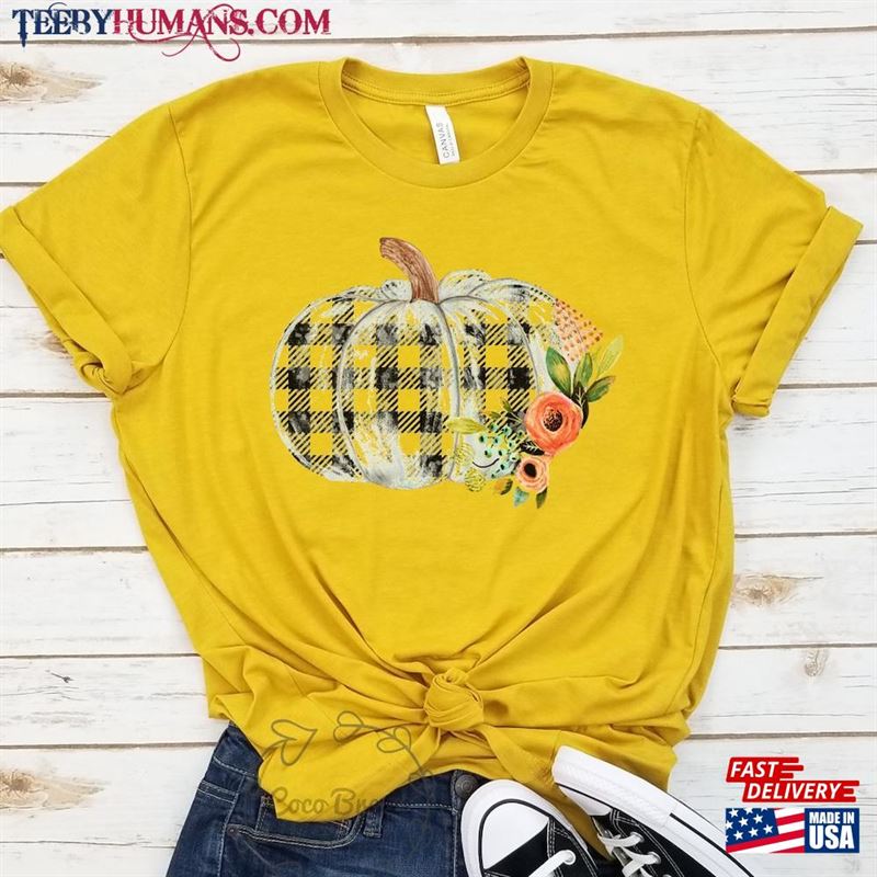 Plaid Pumpkin Unisex Tshirt Shirt T-Shirt Sweatshirt