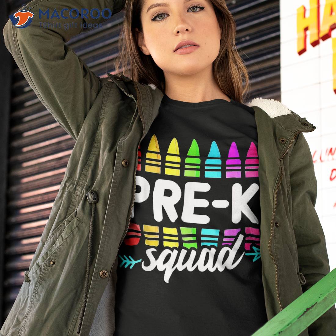 Pre-k Squad Crayon Preschool Teacher Students Back To School Shirt