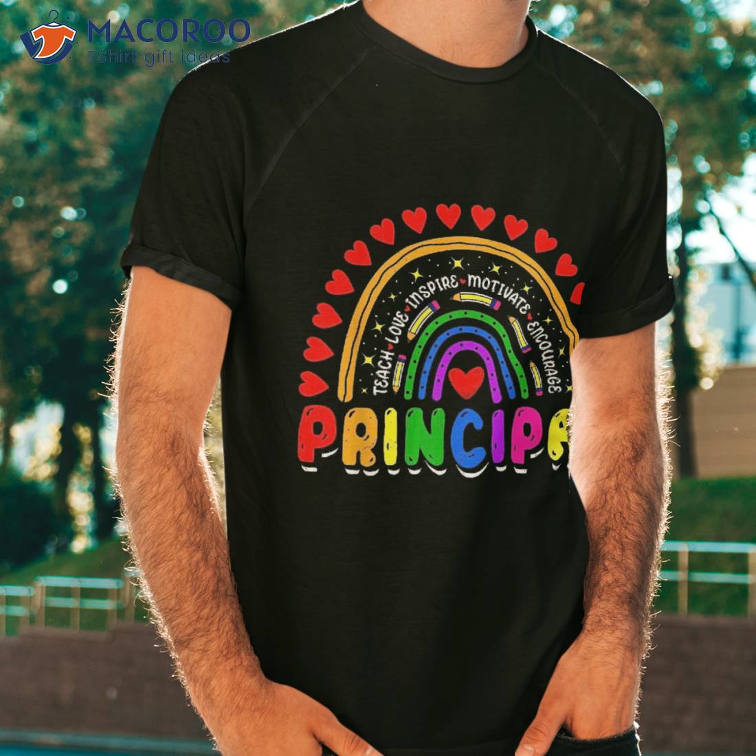 Principal Rainbow Appreciation Funny Back To School Teacher Shirt