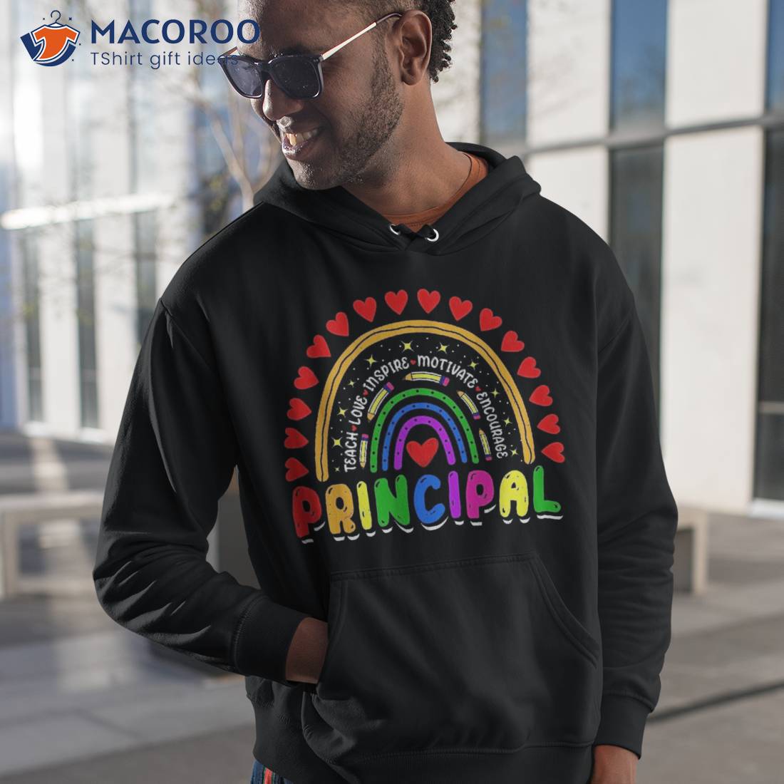 Principal Rainbow Appreciation Funny Back To School Teacher Shirt