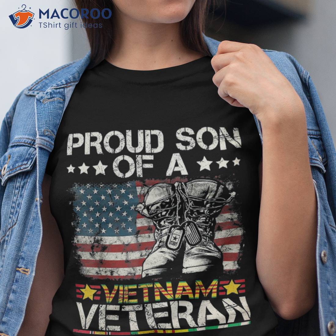 Proud Son Of Vietnam Veteran Us Flag Shirt