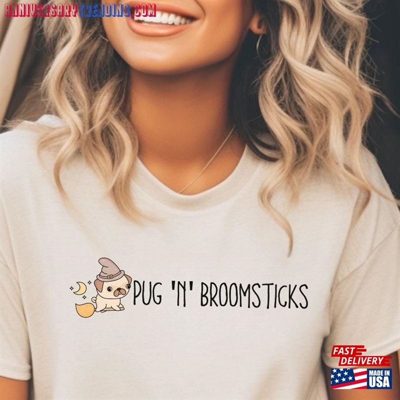 Pug’n Broomsticks Hoodie Unisex