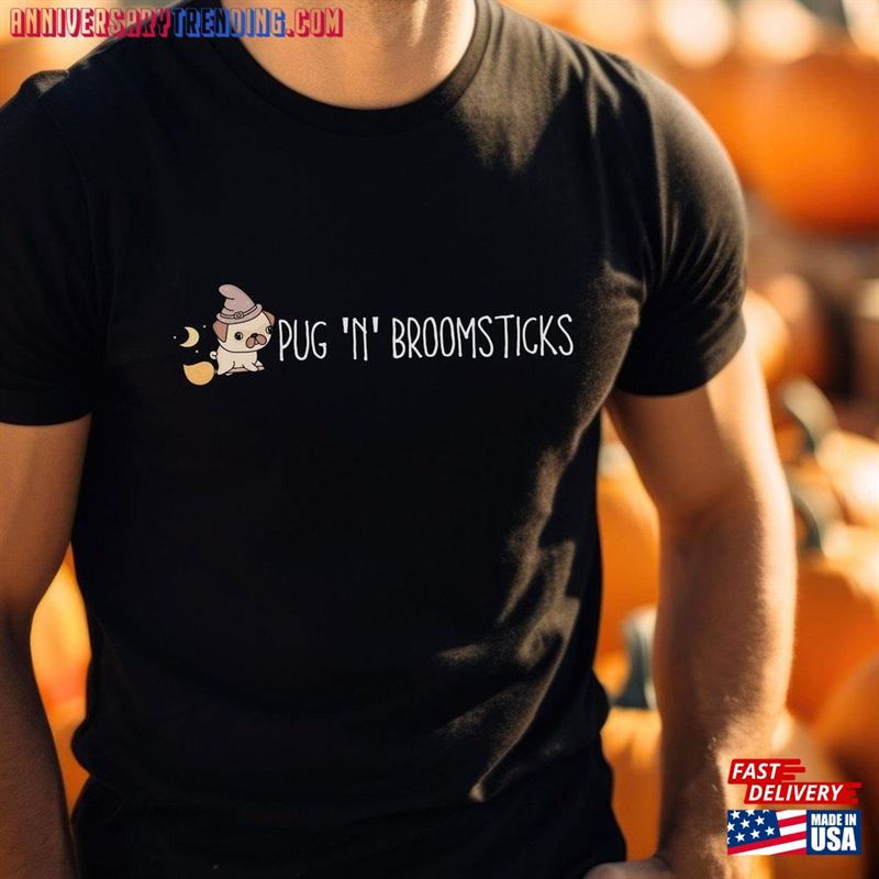 Pug’n Broomsticks Hoodie Unisex