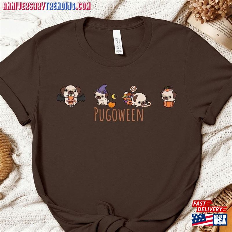 Pugoween Halloween Pug Shirt Dog Sweatshirt T-Shirt