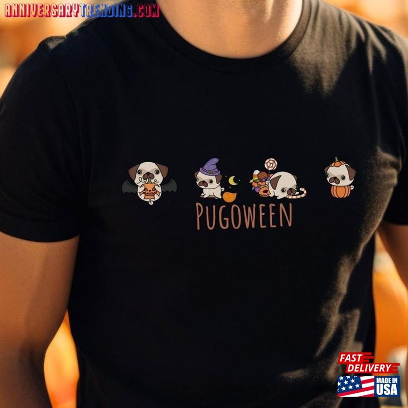 Pugoween Halloween Pug Shirt Dog Sweatshirt T-Shirt