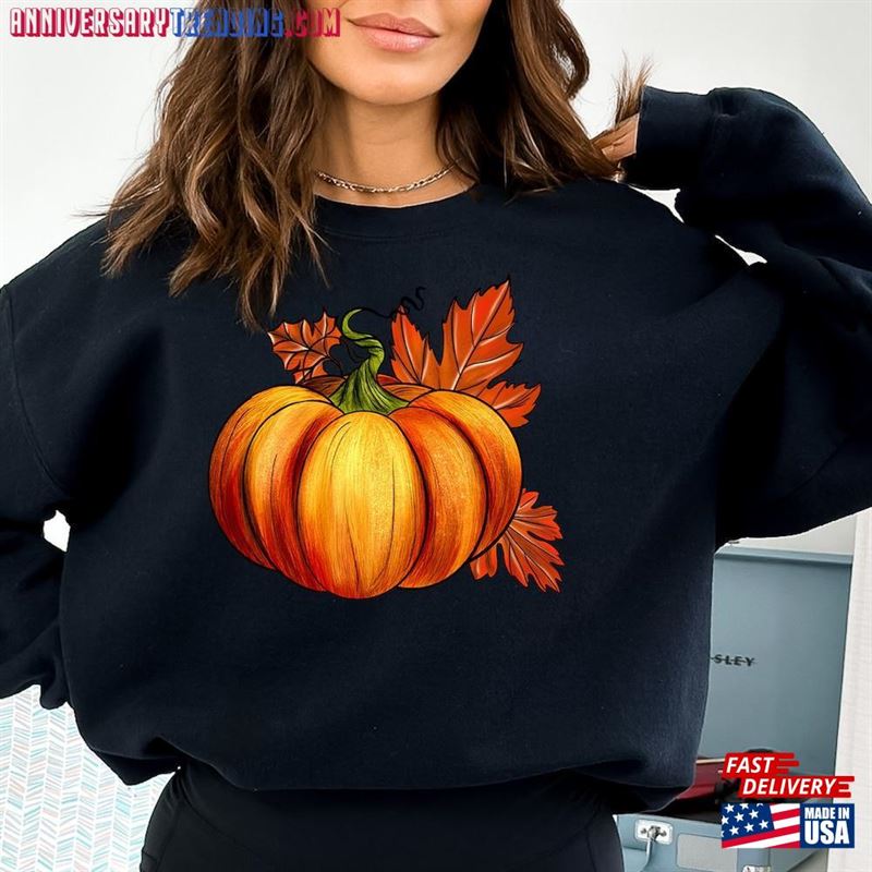 Pumpkin Fall Sweatshirt Thanksgiving Unisex Hoodie