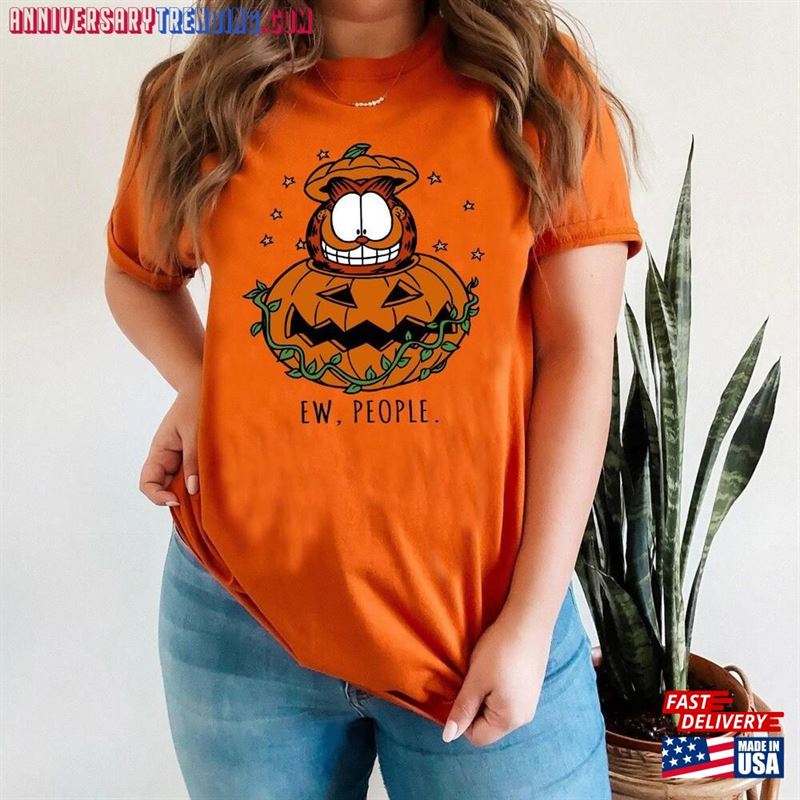 Pumpkin Halloween Garfield Ew People Sweatshirt T-Shirt Shirt Classic Hoodie