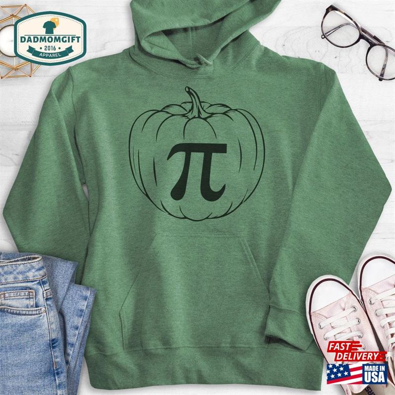 Pumpkin Pi Sweatshirt Hoodie Long Sleeve Shirt Unisex Classic