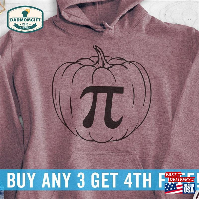 Pumpkin Pi Sweatshirt Hoodie Long Sleeve Shirt Unisex Classic