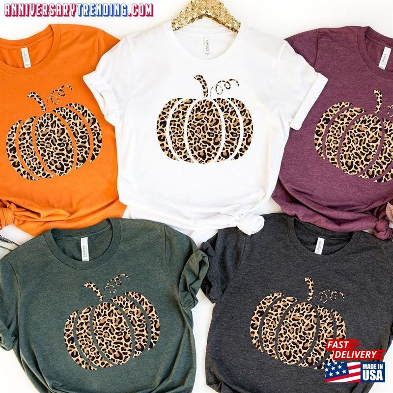 Pumpkin Shirt Leopard Hello T-Shirt Classic