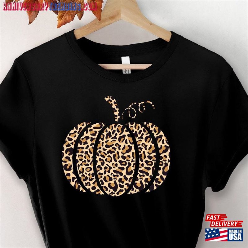 Pumpkin Shirt Leopard Hello T-Shirt Classic