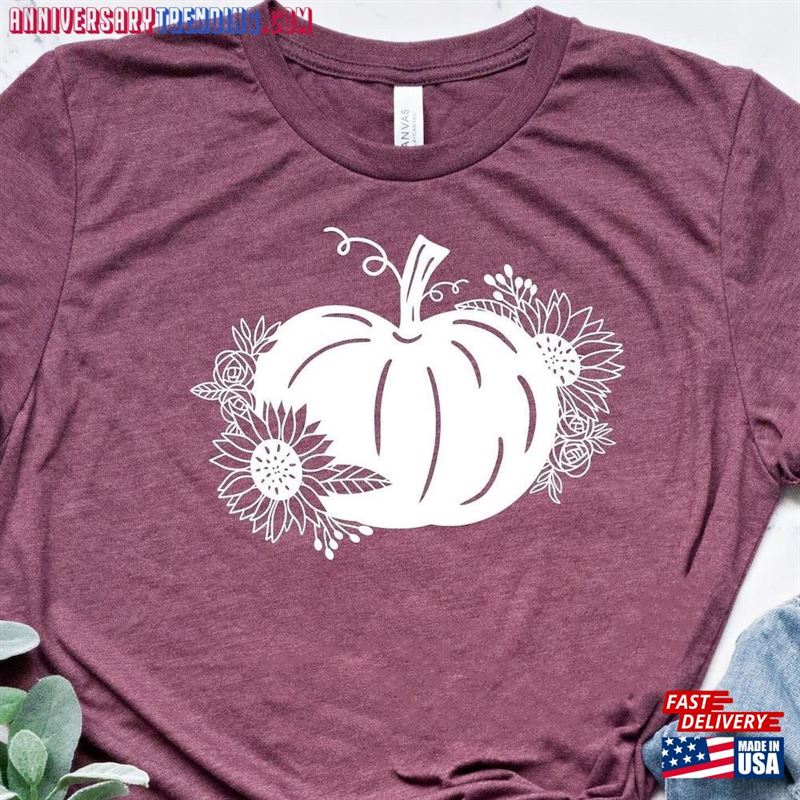 Pumpkin Shirt Patch Thanksgiving Sweatshirt Unisex