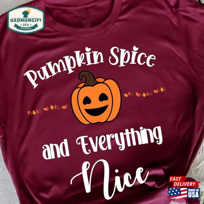 Pumpkin Spice And Everything Nice T-Shirt Lover Autumn Hello Hoodie