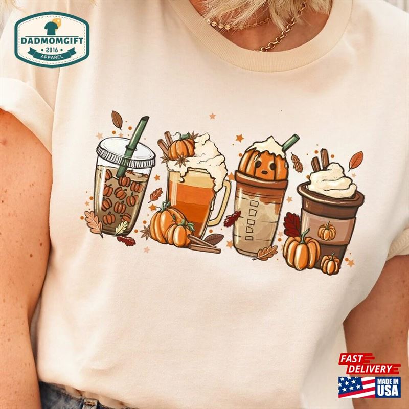 Pumpkin Spice Latte Fall Coffee Shirt Tee Unisex Sweatshirt