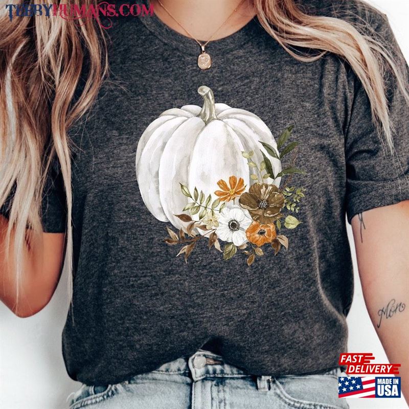 Pumpkin T-Shirt Colorful Shirt Watercolor Pumpkins Hoodie Unisex